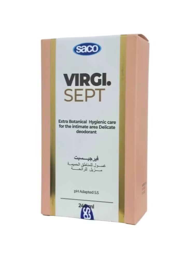 Sacow Virgi Sept Extra Botanical Hygienic Care For The Intimate Area Delicate Deodorant 240Ml - Image 4