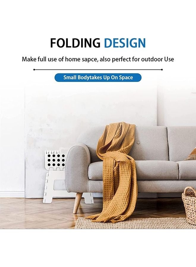 Bukela Folding Step Stool - The Lightweight Step Stool is Sturdy Enough to Support Adults and Safe Enough for Kids Great for Kitchen, Bathroom, Bedroom, Kids or Adults (White) - Image 5