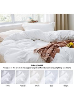 Bedsure White Duvet Cover Queen Size Soft Prewashed Queen Duvet Cover Set 3 Pieces 1 Duvet Cover 90X90 Inches With Zipper Closure And 2 Pillow Shams  - Image 5
