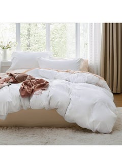 Bedsure White Duvet Cover Queen Size Soft Prewashed Queen Duvet Cover Set 3 Pieces 1 Duvet Cover 90X90 Inches With Zipper Closure And 2 Pillow Shams  - Image 1