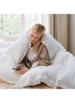 Bedsure White Duvet Cover Queen Size Soft Prewashed Queen Duvet Cover Set 3 Pieces 1 Duvet Cover 90X90 Inches With Zipper Closure And 2 Pillow Shams  - Image 3