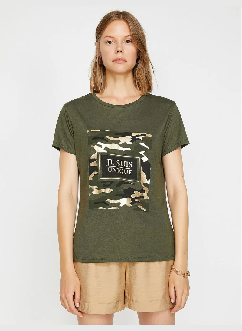KOTON Letter Printed T-Shirt