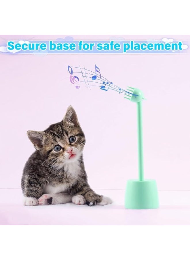 BIGTHREE Cat Massage Brush, Grooming Brush for Pet, Cat Comb, Cat Brush with Bell, Delicate and Compact, Strong and Durable, Removes Loose Fur, Suitable for Small to Medium Cats, Green. - Image 2