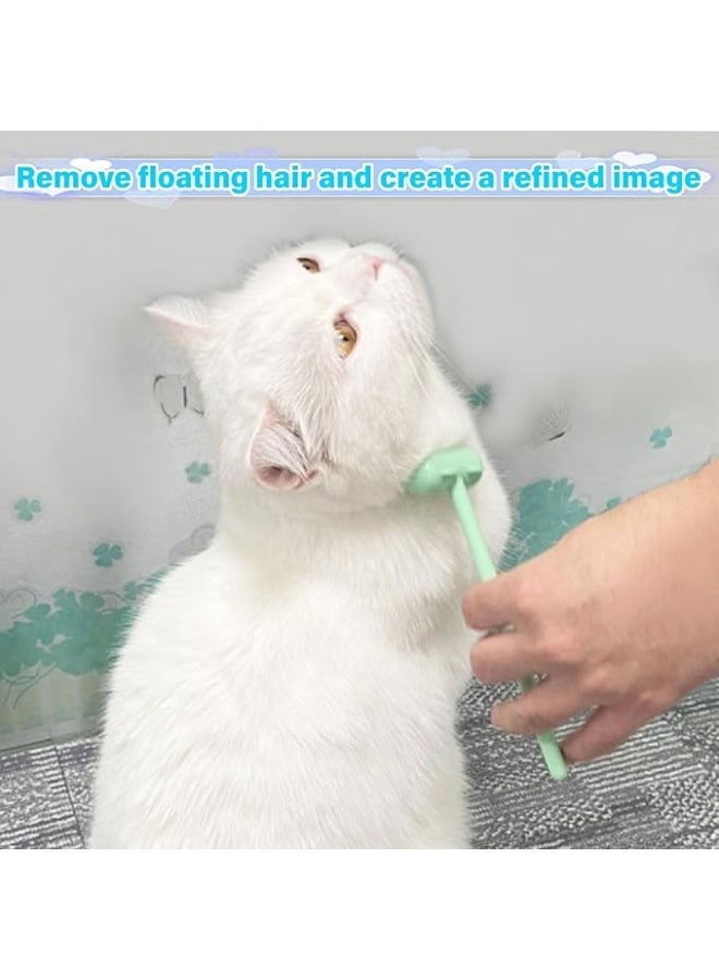 BIGTHREE Cat Massage Brush, Grooming Brush for Pet, Cat Comb, Cat Brush with Bell, Delicate and Compact, Strong and Durable, Removes Loose Fur, Suitable for Small to Medium Cats, Green. - Image 3