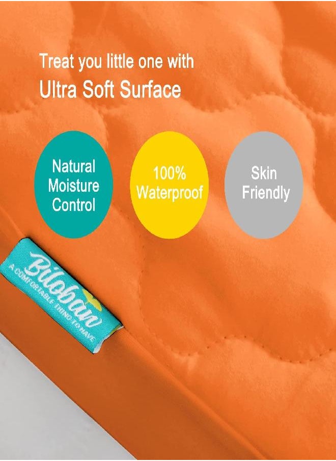 Biloban - Crib Mattress Protector Waterproof Quilted Crib Sheet Fitted Toddler Bed Mattress Topper Pad Cover, Skin Friendly & Noiseless Crib Mattress Protector, Machine Washable (Improved Thickness) - Image 1