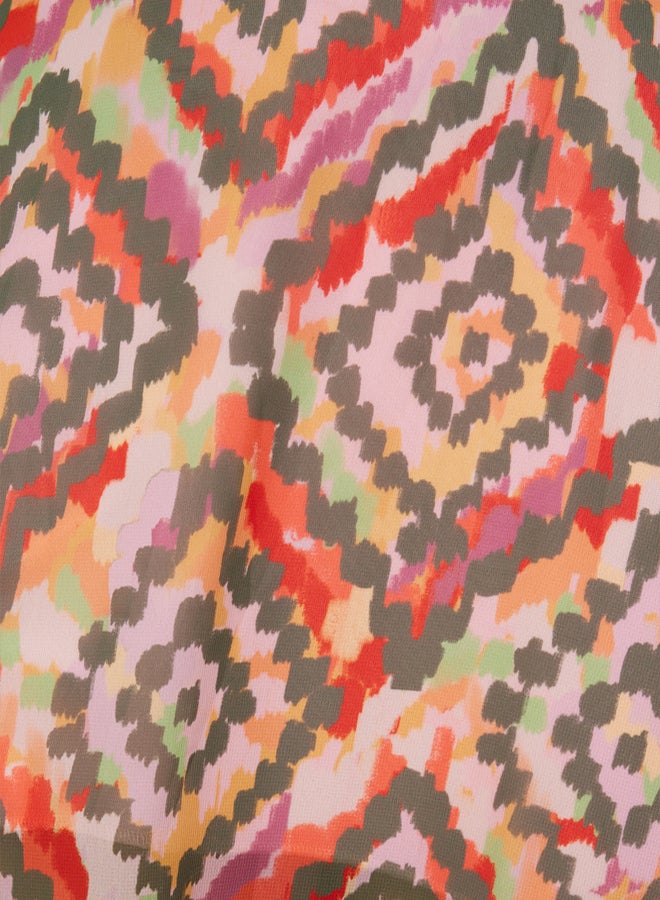 trendyol A-line Lined Floral Print Maxi Woven Dress - Image 5