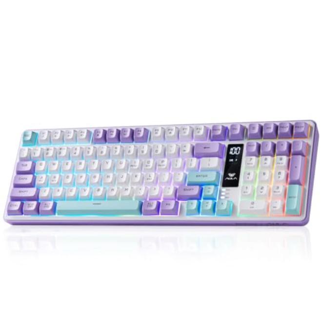 Wireless Mechanical Gaming Keyboard with Silent Switches and RGB Backlight → Typing, Gaming, Streaming, Coding → Office Home Dorm Use → 104 Keys 2.4GHz USB Dongle - Image 1