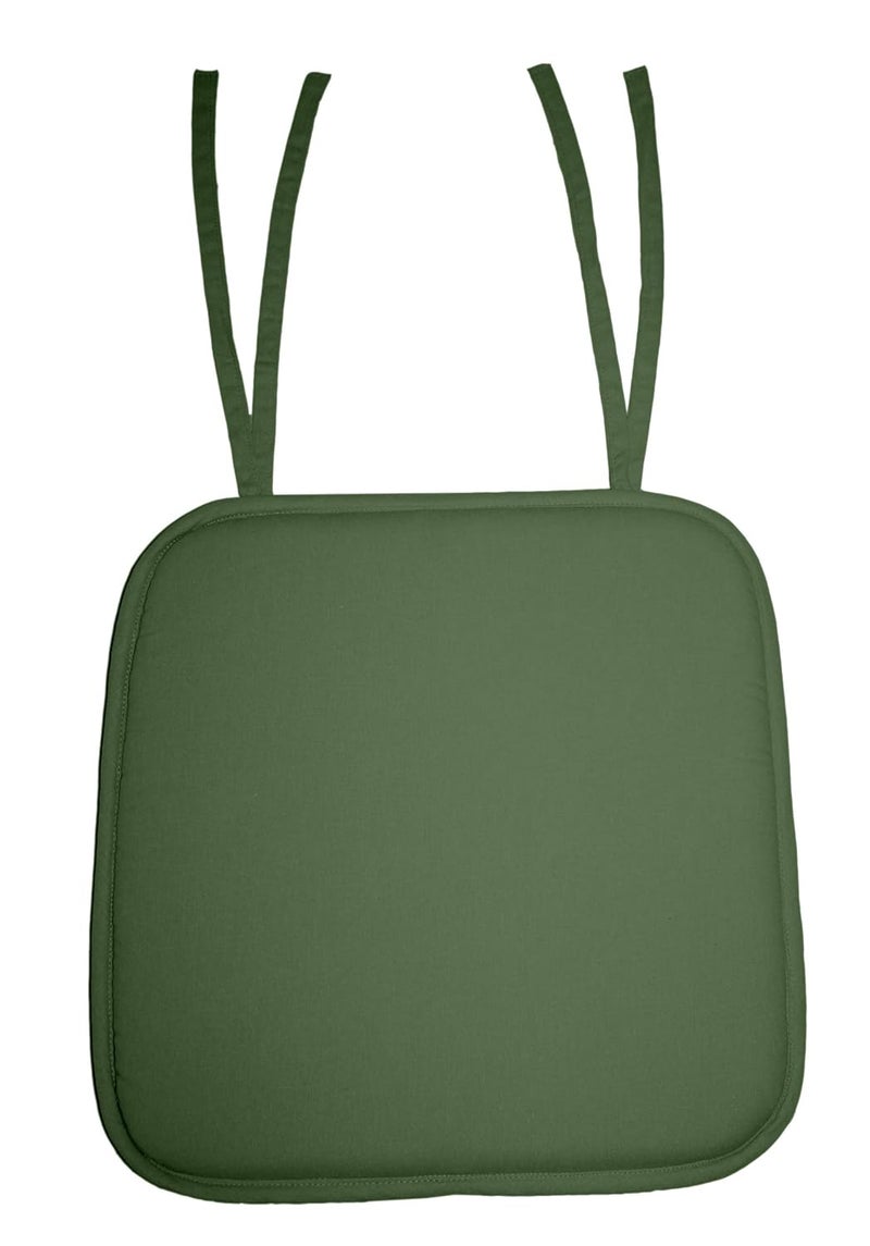 Lushomes Thin Foam Vineyard Green Chairpad with Cordinating Cord Piping Pack of 4 pcs Size 15x15 - Image 3