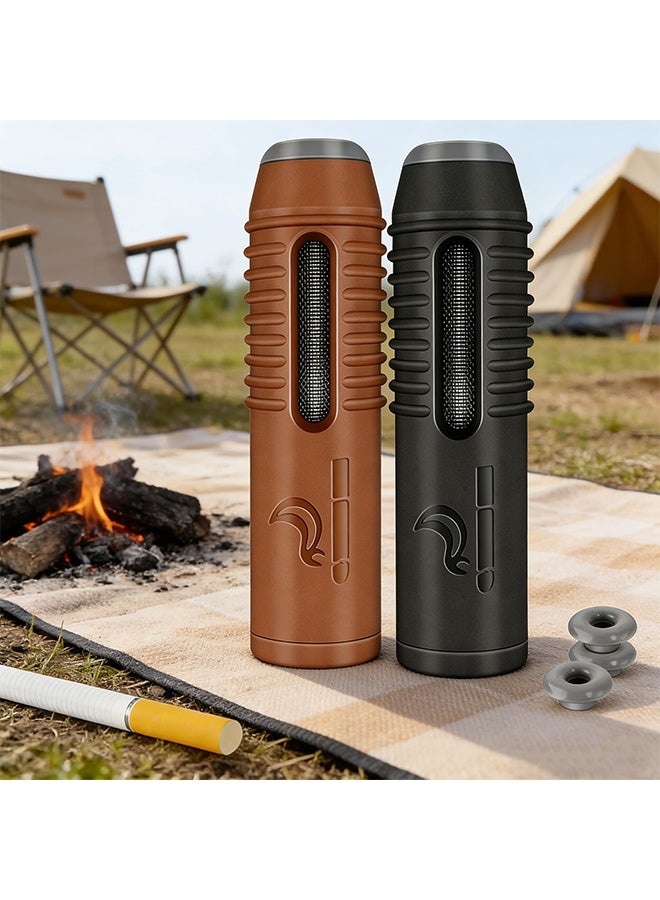 2PCS Handmade Silicone Portable Ashtray, Heat Resistant Windproof Unbreakable Easy Clean Ashtray with 5.2mm 6.8mm 7.8mm Cigarette Holders, Universal for Car Home Office Outdoor Bar - Image 2