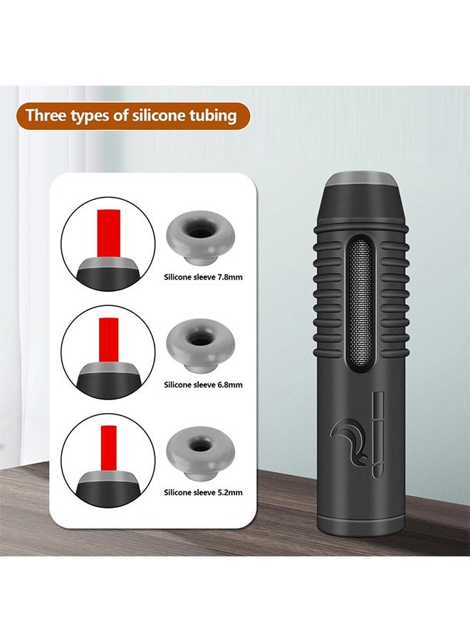 2PCS Handmade Silicone Portable Ashtray, Heat Resistant Windproof Unbreakable Easy Clean Ashtray with 5.2mm 6.8mm 7.8mm Cigarette Holders, Universal for Car Home Office Outdoor Bar - Image 5