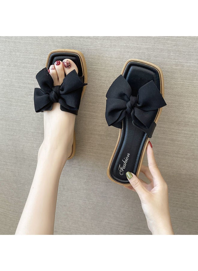 Small Fresh Fairy Style Thick Slippers Women's Summer Tide New Sweet Fashion Holiday Flower Slippers