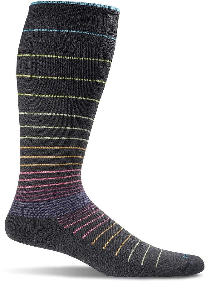 Sockwell Women's Circulator Moderate Graduated Compression Sock, Black Stripe - S/M - Image 4