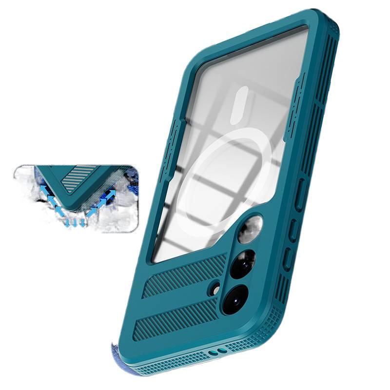 غطاء واقي بTPU لـ Samsung Galaxy S24 مع مقاوم للصدمات وحماية من السقوط مع مقاوم للصدمات مع مغناطيس قوي مع مقاوم للماء باللون أسود - Image 3