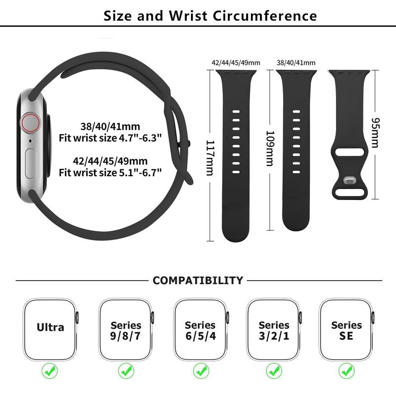 erorex For Apple Watch Series 10 46Mm Butterfly Buckle Silicone Watch Band With 3D Curved Film(White) - Image 5
