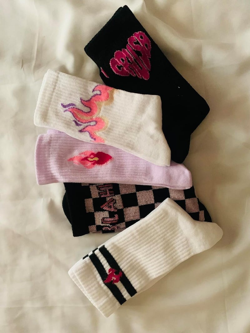 TRAZO Cotton Blend Women's Calf Length Knitted Multicolor, Multi-Purpose Socks|Socks For Women (Multicolor-8) - Image 2