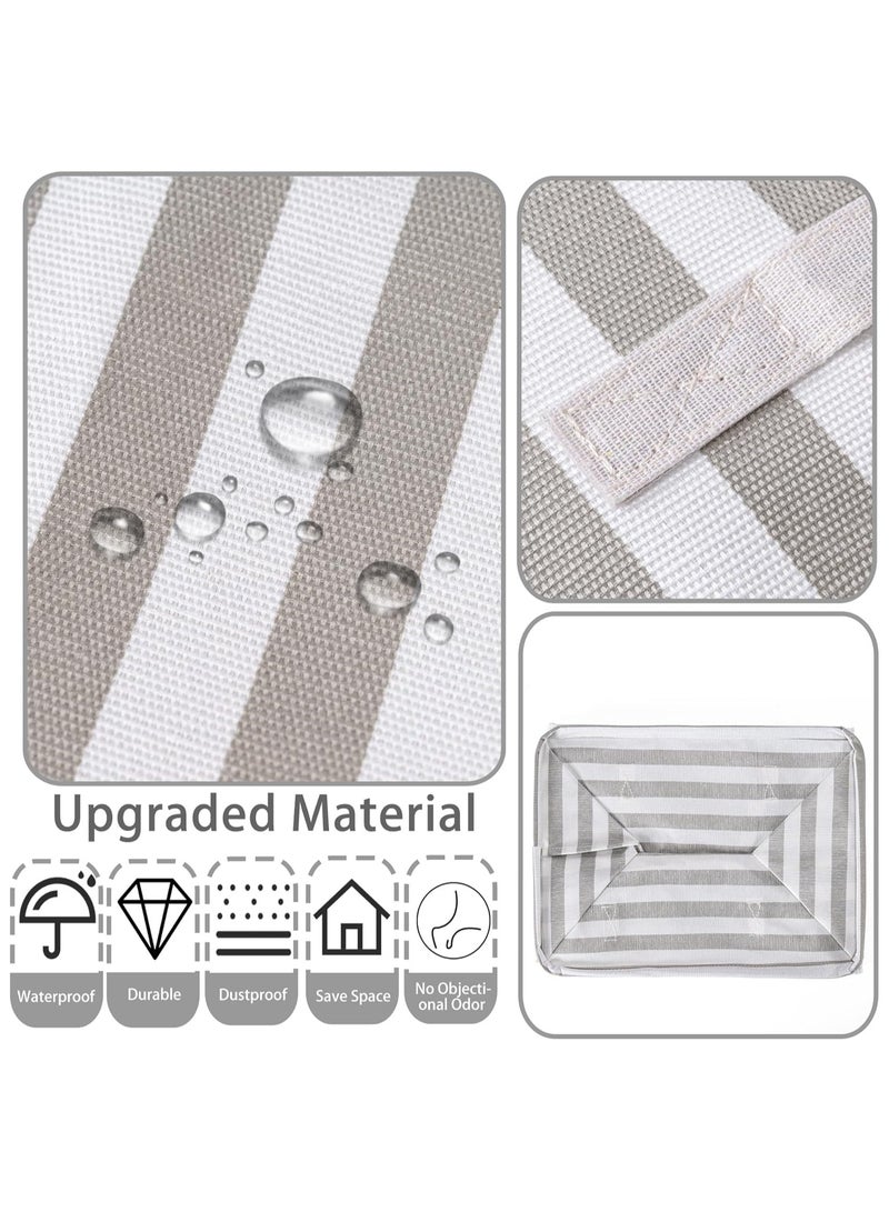 2 Pack Large Laundry Basket,Waterproof Freestanding Laundry Hamper,Collapsible Clothes Basket with Easy Carry Handles in Laundry Room Bathroom Bedroom Dorm,Grey,75L - Image 5