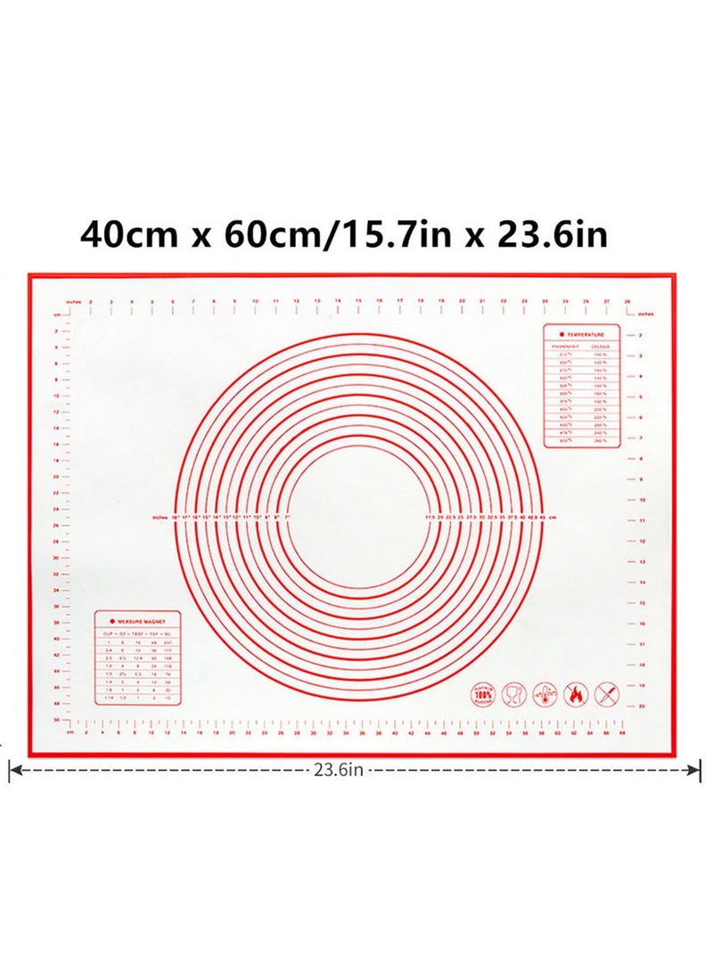 Silicone Kneading Pad Double Scale Non-stick Surface Dough Pad Kitchen Cooking(40X60cm - Image 5