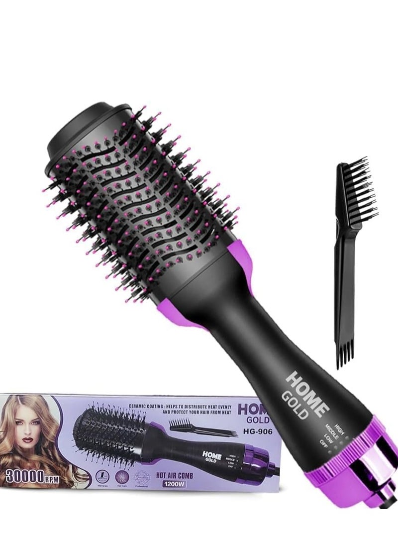 هوم جولد فرشاة حرارية مشط كهربائي لفرد الشعر 1200 وات من هوم جولد موديل 906 - Image 1