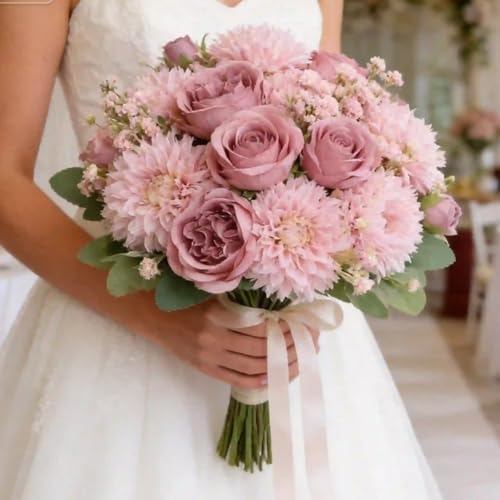 Scawim 16 Bundles Artificial Flowers Peonies Bulk, Silk Fake Flower with Stems for DIY Bouquet Faux Peony Floral Arrangements for Vase Centerpiece Home Wedding Party Centerpiece(Pink) - Image 3