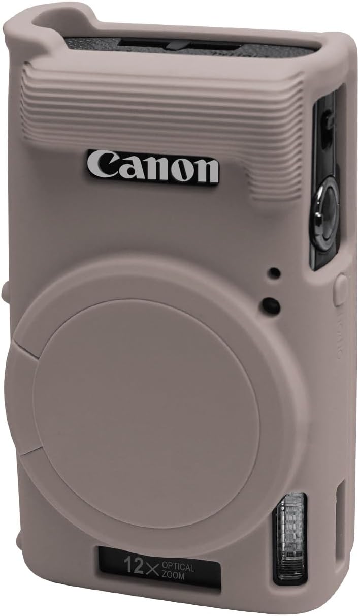 Easy Hood Case for Canon IXUS 285 HS/IXY 650/ELPH 360 Camera, Soft Silicone Camera Cover with Removable Lens Cap, Slim Fit Anti-Scratch Carrying Protective Case Camera Body Skin Sleeve (Tiffany Pink) - Image 1