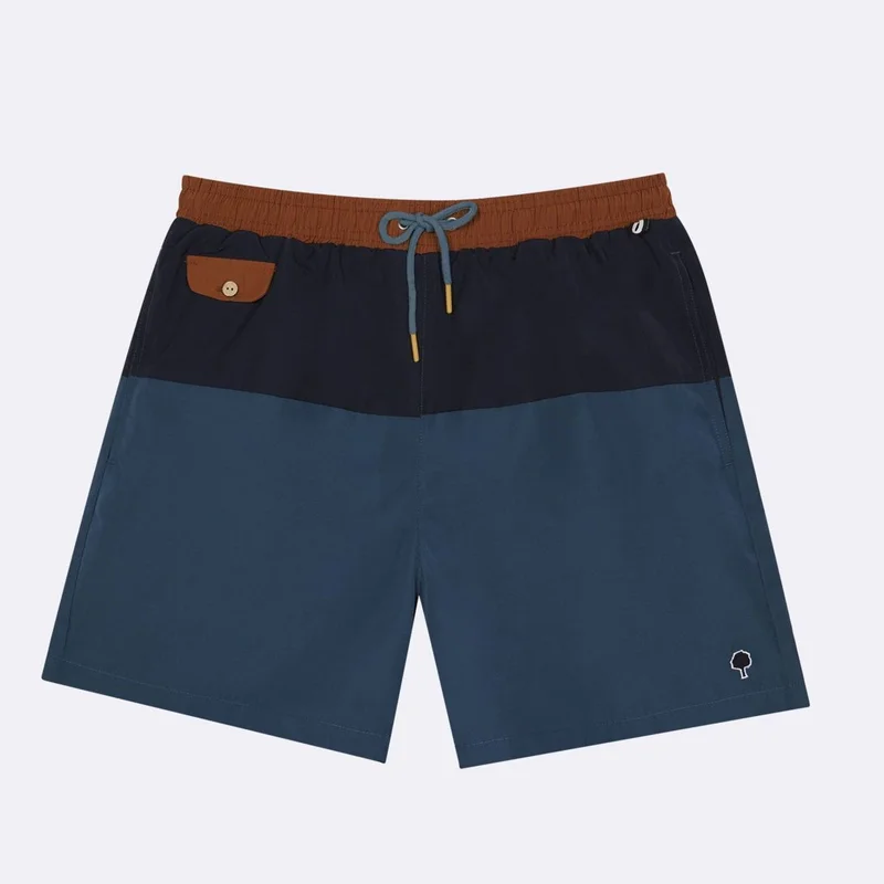 Faguo Faguo Blue & Brown Swim Trunks