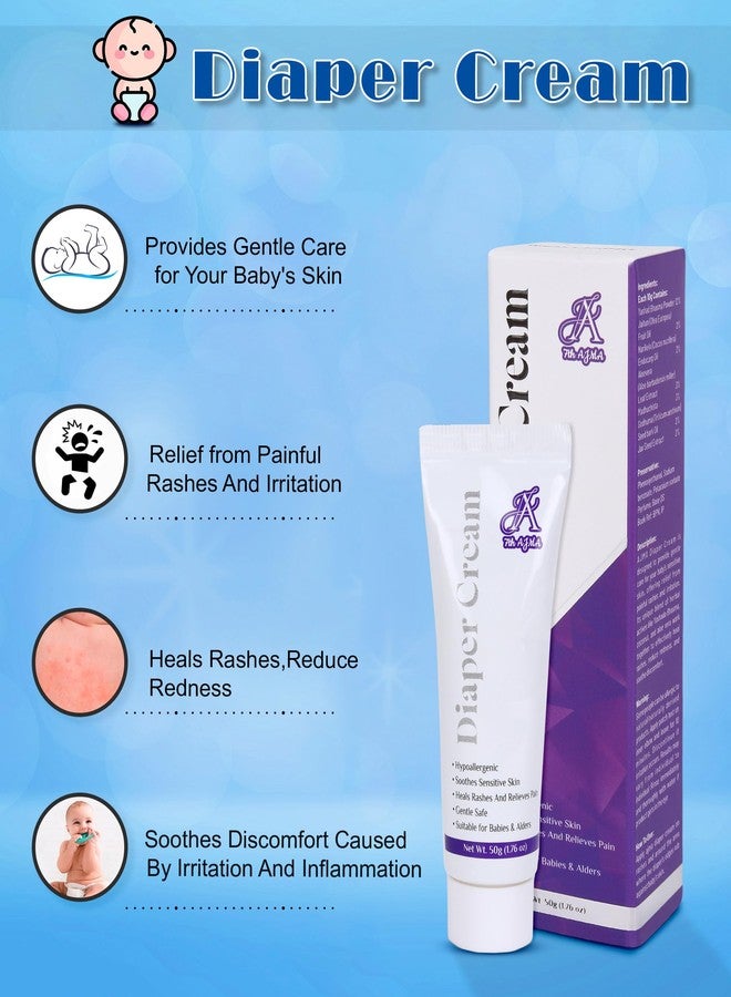 7th AJMA Baby Baby Diaper Rash Cream | 50G| Ideal for Diaper Rashes Faster rash healing & Relieve Pains | Dermatologically Tested | Clinically Recommended | (Pack of 2) 100G - Image 5