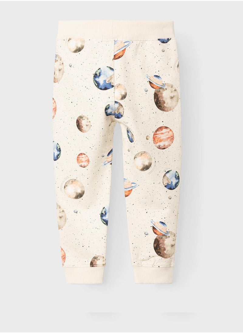 NAME IT - Kids Planet Print Sweatpants - Image 1