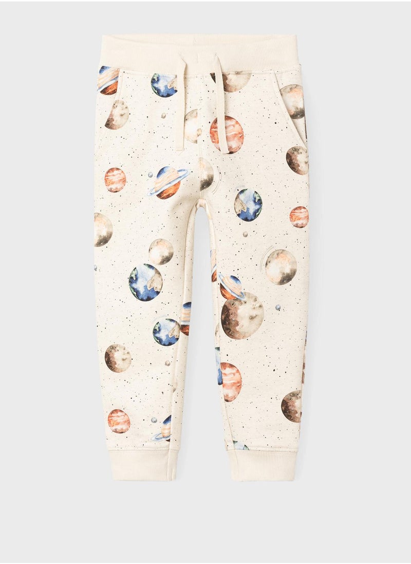 NAME IT - Kids Planet Print Sweatpants - Image 1
