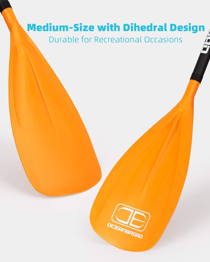 OCEANBROAD SUP Paddle Board Paddle 3 Pieces Adjustable Carbon Shaft Stand up Paddle with Bag - Image 2