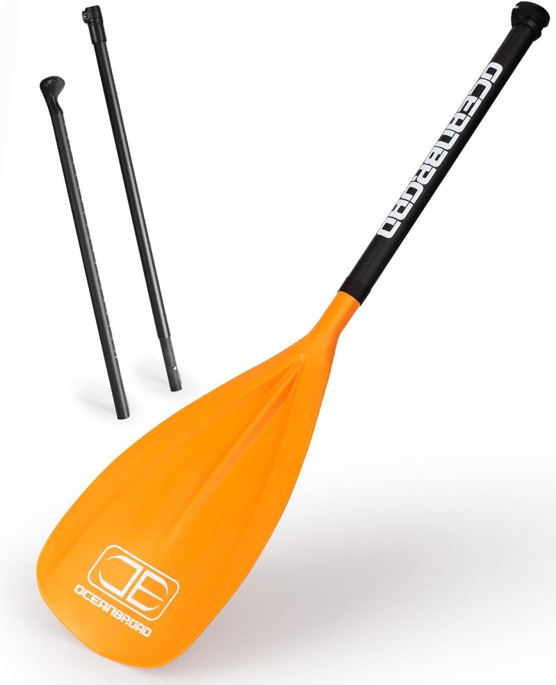 OCEANBROAD SUP Paddle Board Paddle 3 Pieces Adjustable Carbon Shaft Stand up Paddle with Bag - Image 1