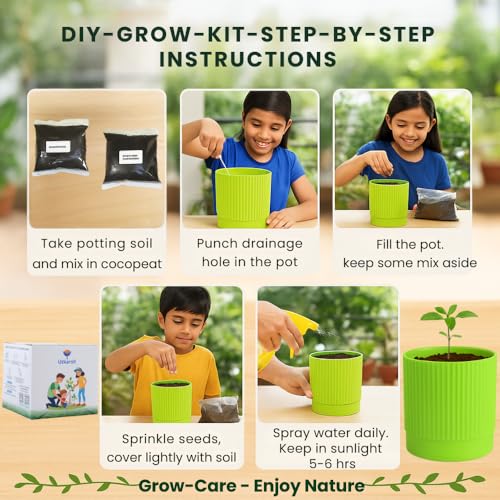 Utkarsh Seasonal Flower DIY Kit for Gifting | Best Return Gift on Kids Birthday Party | Eco-Friendly, Easy-to-Grow Kit for Home & Kitchen Gardening | Pack of 1 - Image 3