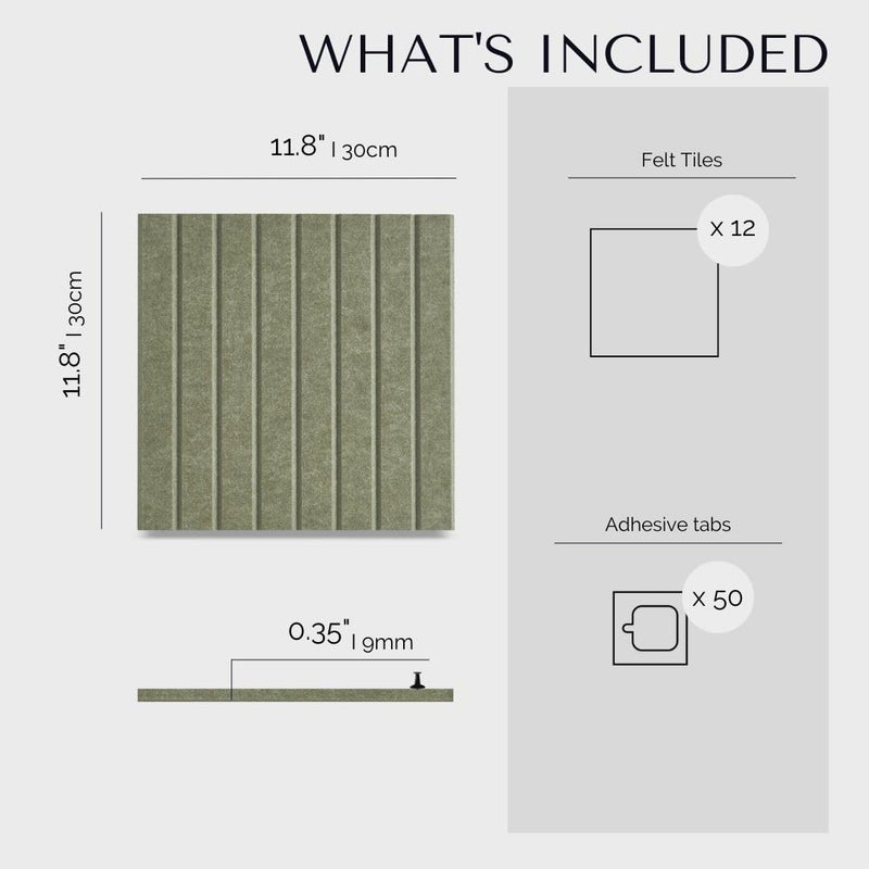 VIVELDA Large Bulletin Board 48x36- Office Wall Organizer, Replace Your Old Cork Boards for Walls for Office Decor -12-Pack Felt Wall Panels to Use in Home Office Decor, Classroom Decor (Khaki Green) - Image 5