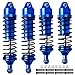 Hobbyfire All Metal Aluminum RC Shocks Absorber Damper Upgrades Parts for 110 Traxxas Slash 4X4 Rustler VXL 4X4 Stampede 4X4 Hoss 4X4 RC Truck Replace 5862 4PCS Navy Blue - Image 2