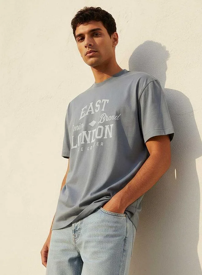 Lee Cooper Lee Cooper Regular Fit Crew Neck Short Sleeves Logo Print T shirt