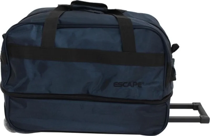 ESCAPE 203 Navy Blue Large Size Bellows Wheeled Travel Bag