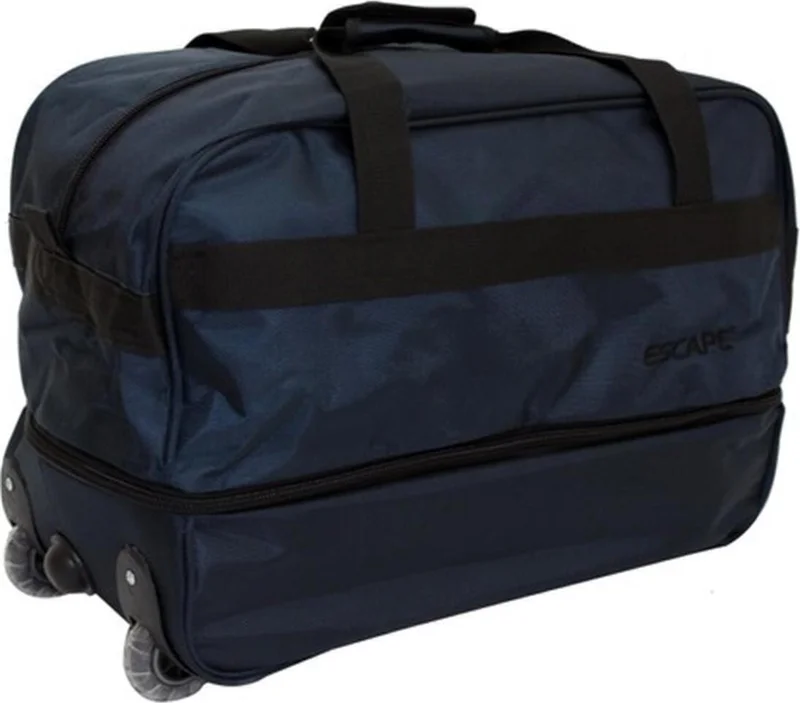 ESCAPE 203 Navy Blue Large Size Bellows Wheeled Travel Bag
