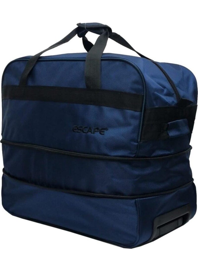 ESCAPE 203 Navy Blue Large Size Bellows Wheeled Travel Bag  - Image 5