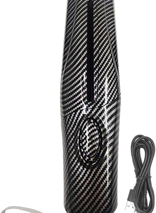 USB Portable Paper Shredder 4mm Shredding 2 Sheet Capacity Carbon Fiber Color Office - Image 1