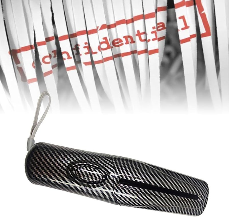 USB Portable Paper Shredder 4mm Shredding 2 Sheet Capacity Carbon Fiber Color Office - Image 2