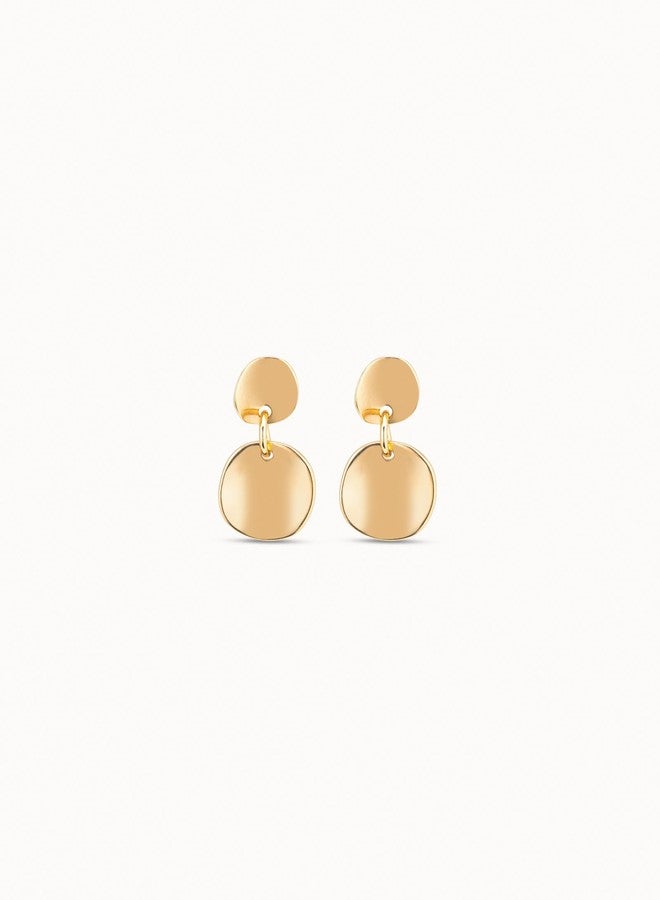 Uno de 50 UNOde50 SCALES Circle Drop Earrings, 18K Gold Plated - Image 3