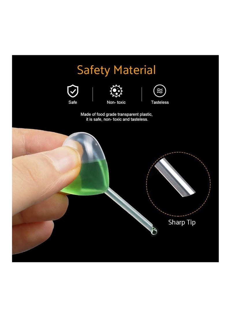 SYOSI - 200pcs 4ml Cupcake Pipettes, Mini Disposable Transfer Pipettes Squeeze Dropper Liquid Injector Pipettes for Jam, Strawberries, Cupcake, Chocolate, Birthday Party and Holiday Decoration - Image 1