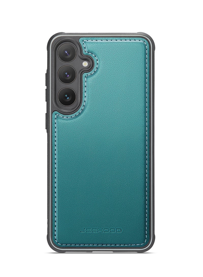 JEEHOOD CaseMe Phone Case Compatible with Samsung Galaxy S23 FE Luxury PU Leather Back Cover Cover Compatible with Samsung Galaxy S23 FE - Green - Image 3