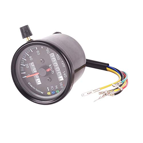 TESWNE Motorcycle Dual Odometer Speedometer Gauge LED Back Light Signal Light - Image 4