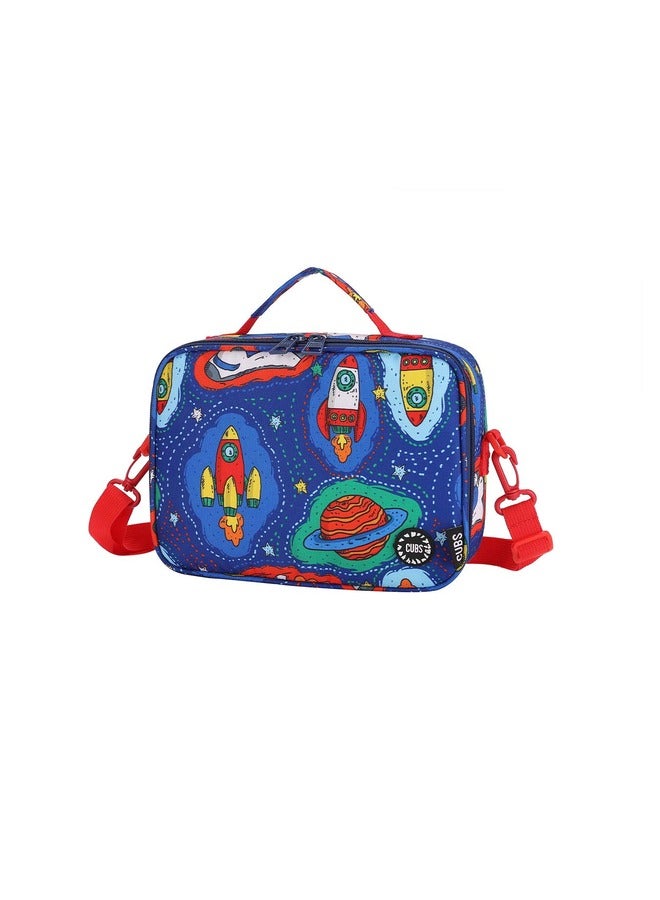 CUBS Rocket Print Waterproof Lunch Bag With Removable Shoulder Strap Carrying Your Favorite Meals To School Work Or While Traveling - Image 2