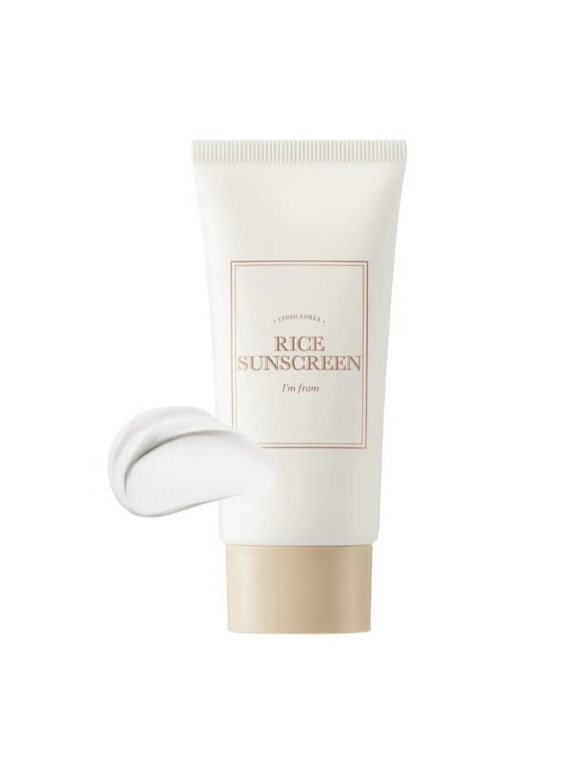 I'm from Rice Sunscreen 50ml, Physical, rice extract 41%, Non-nano zinc oxide, Reef friendly, skin sun protection - Image 1