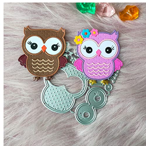 CoolifWang Couple Owls Cutting Die Cuts, DIY Crafts Template Couple Owls Scrapbook Cards Cutting Dies Cut Stencils for DIY Embossing Card Making Decorative Paper Dies Scrapbooking - Image 4