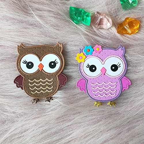 CoolifWang Couple Owls Cutting Die Cuts, DIY Crafts Template Couple Owls Scrapbook Cards Cutting Dies Cut Stencils for DIY Embossing Card Making Decorative Paper Dies Scrapbooking - Image 3