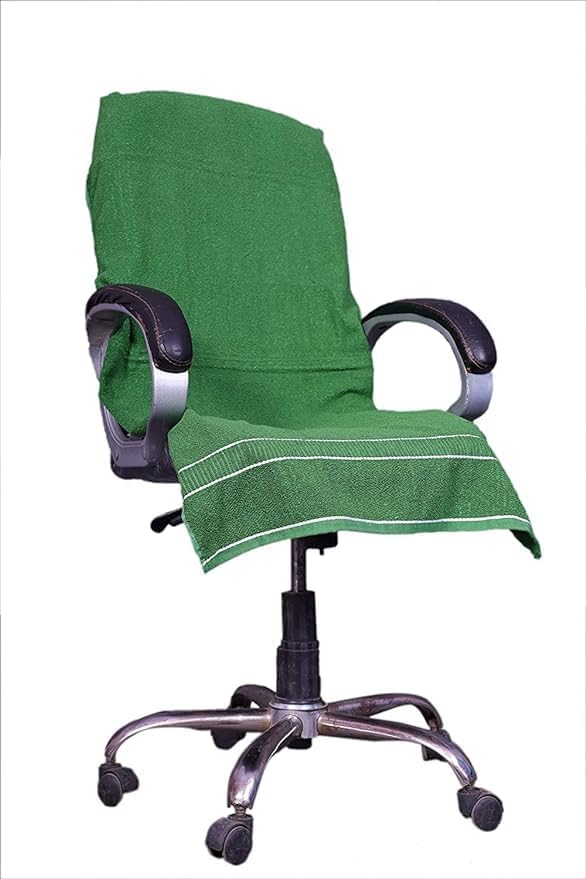 DRYHUG Office Chair Cover Towel, 70x140 cms, 550 GSM, Green, Set of 1 - Image 4