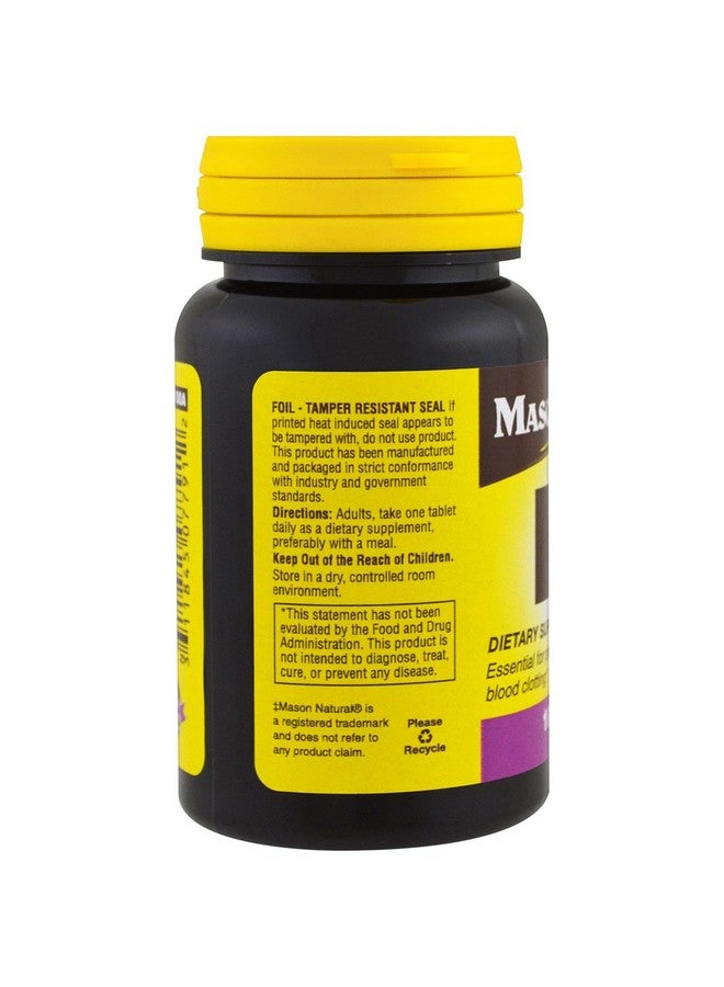 Mason Natural Vitamin K, 100mcg, Tablets, 100 ea - Image 2