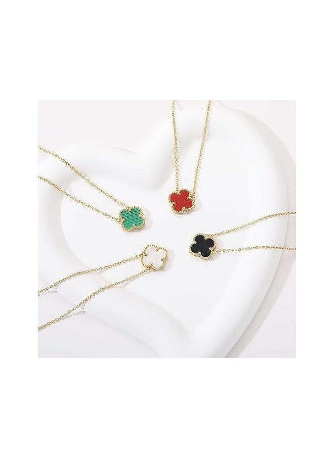 Fayrouz Jewellery - Clover Pendant Necklace for Women, 18K Gold Plated Stainless Steel, Four Leaf Clover Necklace, Simple Design - Image 1